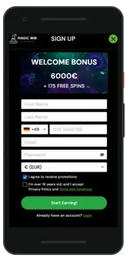 MagicWin mobile lobby
