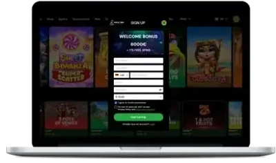 MagicWin live casino on a computer