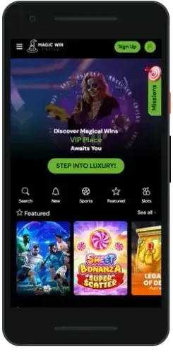 MagicWin app on a smartphone